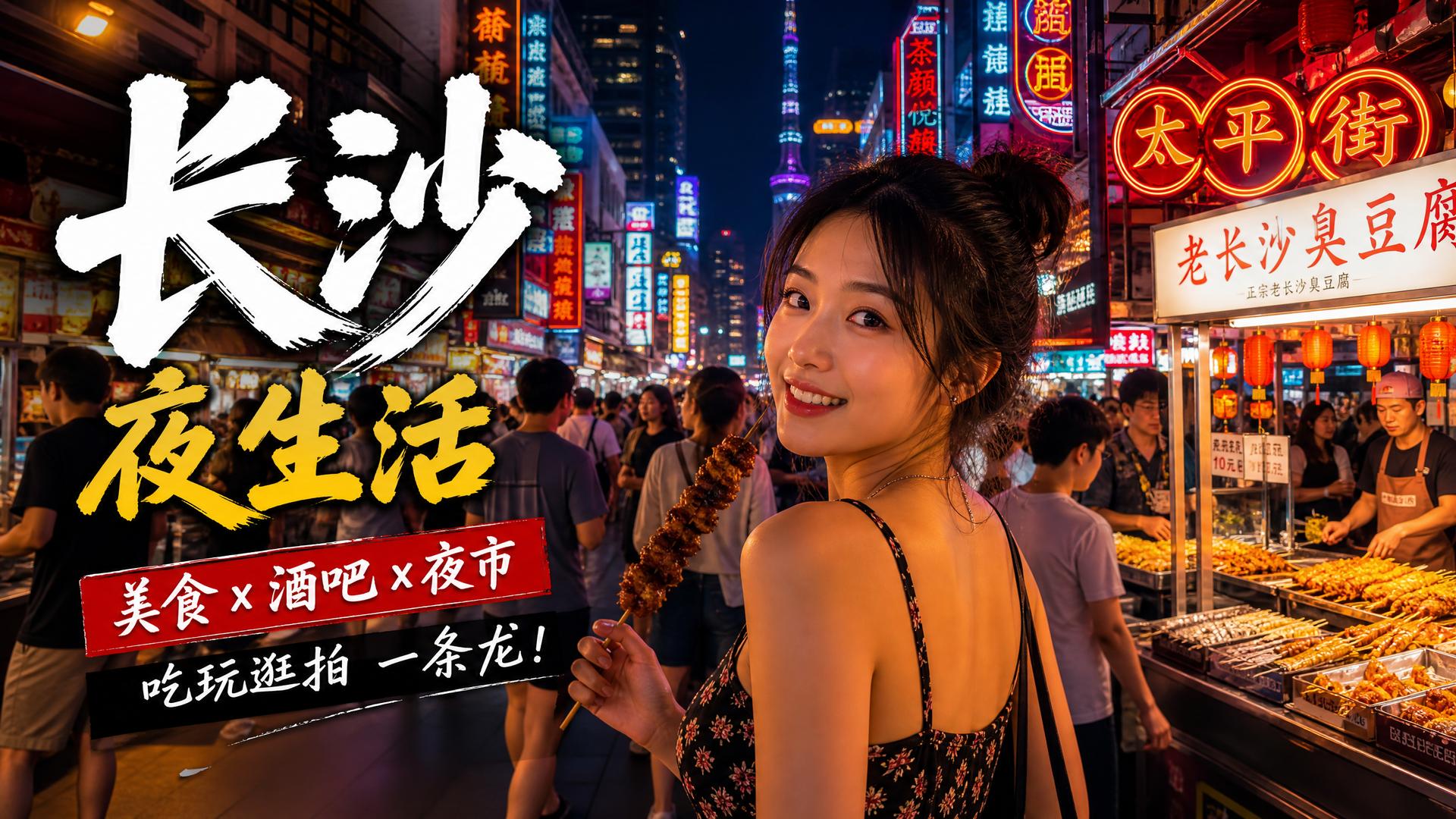 探花城市夜景模板